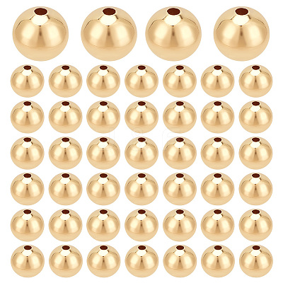 40Pcs Brass Beads KK-BBC0011-43-1