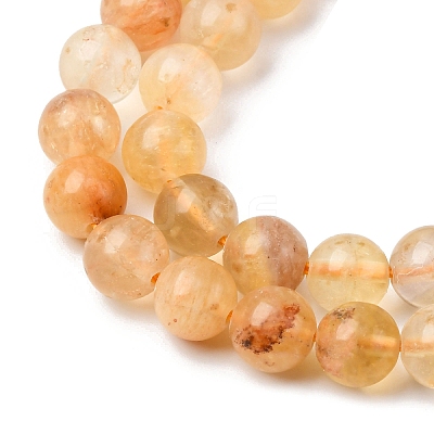 Natural Yellow Fluorite Beads Strands X-G-K340-A03-02A-1