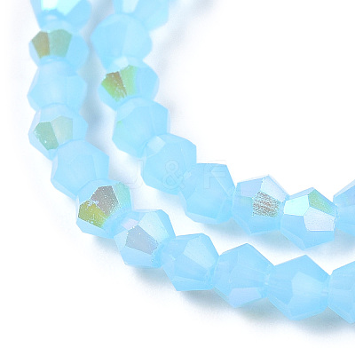 Imitation Jade Electroplate Glass Beads Strands EGLA-A039-J2mm-L03-1