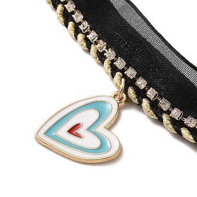 Polyester Lace Choker Necklaces NJEW-M210-01B-1