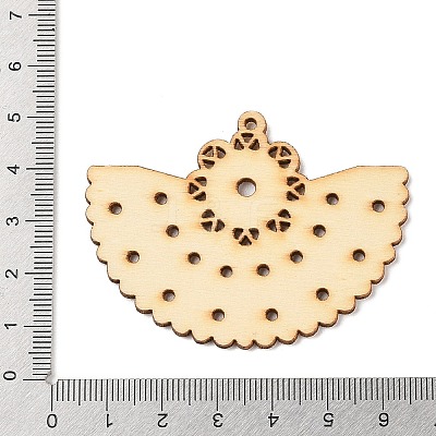 Hollow Wood Big Pendants WOCR-PW0003-83E-1