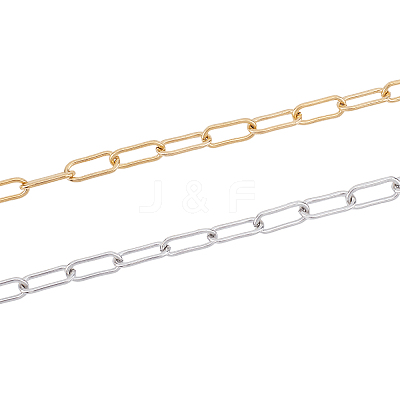 2Pcs 2 Style 304 Stainless Steel Handmade Chains CHS-GA0001-02-1