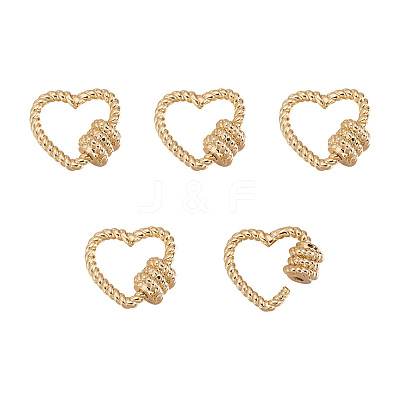 Brass Screw Carabiner Lock Charms ZIRC-E164-13G-1