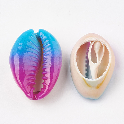 Spray Paint Cowrie Shell Beads SHEL-S274-01-1