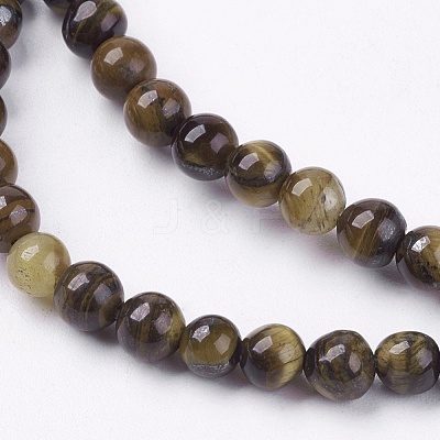 Natural Tiger Eye Round Bead Strands G-R200-4mm-1