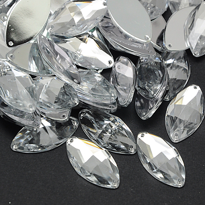 Sew on Rhinestone X-ACRT-M020-6x12mm-02-1