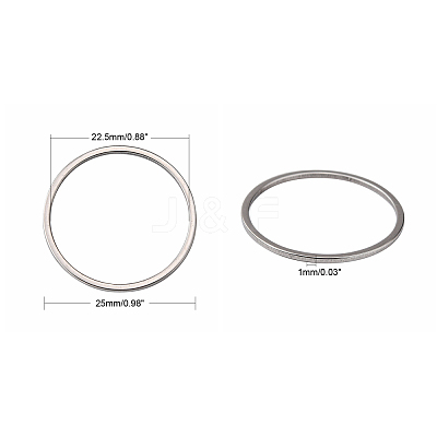 Tarnish Resistant 304 Stainless Steel Linking Rings X-STAS-T047-15A-1