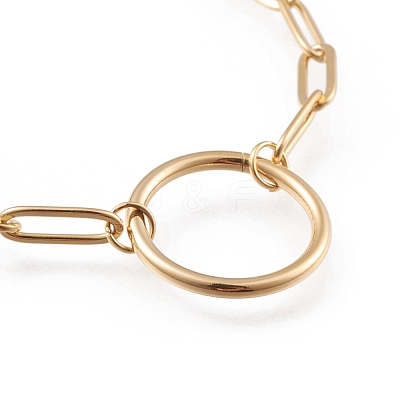 304 Stainless Steel Link Bracelets STAS-D152-03G-1