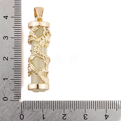 Synthetic Luminous Stone Column Pendants FIND-C058-01G-06-1