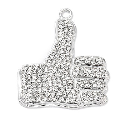 Alloy Rhinestone Pendants ALRI-S001-07-1