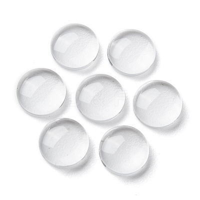 Transparent Glass Cabochons GGLA-R026-8mm-1