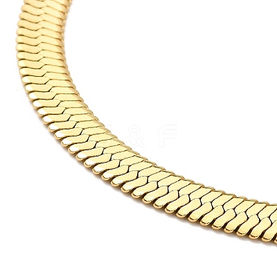 Ion Plating(IP) 304 Stainless Steel Herringbone Chain Necklace for Men Women NJEW-E076-04E-G-1