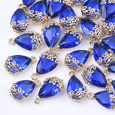 Transparent Glass Pendants X-GLAA-T007-05B-1