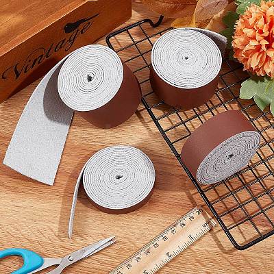 Flat Microfiber Imitation Leather Cord LC-WH0006-07C-04-1