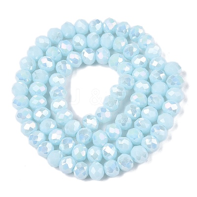 Electroplate Glass Beads Strands EGLA-A044-P6mm-B06-1