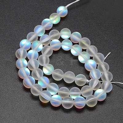 Synthetic Moonstone Beads Strands X-G-F142-8mm-01-1
