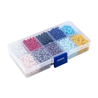 Opaque Solid Color Glass Beads EGLA-X0006-01D-4mm-1