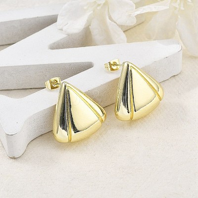 Brass Stud Earrings for Women EJEW-U035-07G-1