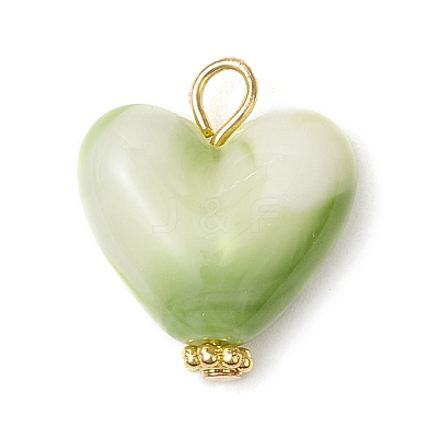 Imitation Gemstone Acrylic Pendants PALLOY-JF03955-01-1