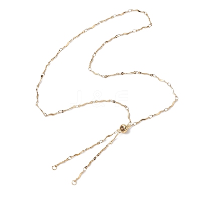 304 Stainless Steel Slider Necklace Makings AJEW-JB01261-02-1