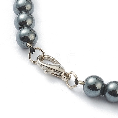 Non-Magnetic Synthetic Hematite & Turquoise Beades 3 Layer Necklaces NJEW-H307-01A-1