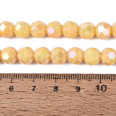 Anti-Tarnish Electroplate Glass Beads Strands EGLA-ZX010-8mm-13-1