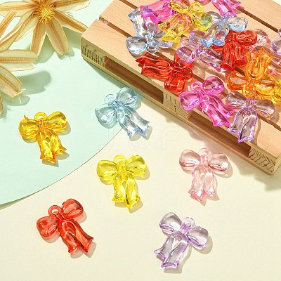 Transparent Acrylic Pendants TACR-YW0001-80-1
