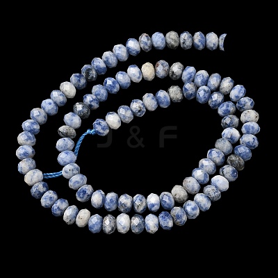 Natural Blue Spot Jasper Bead Strands G-D344-A22-1