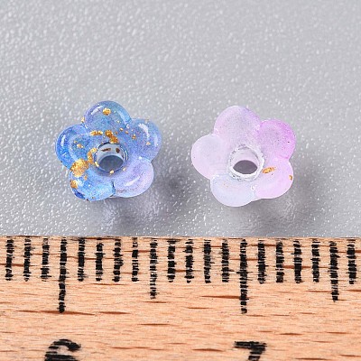Frosted Transparent Acrylic Beads OACR-N137-72K-1