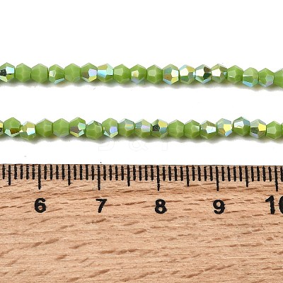 AB Color Plated Opaque Glass Beads Strands GLAA-G127-02L-1