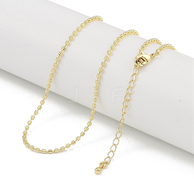 Rack Plating Brass Ball Chain Necklaces for Women NJEW-K382-02G-1