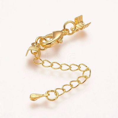 Brass Chain Extender KK-A087-G-NR-1