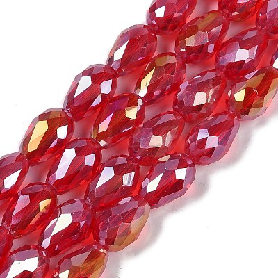 Transparent Electroplate Glass Beads Strands EGLA-N013-T10mm-B12-1