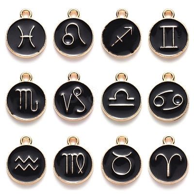Alloy Enamel Pendants ENAM-S124-01B-08-1