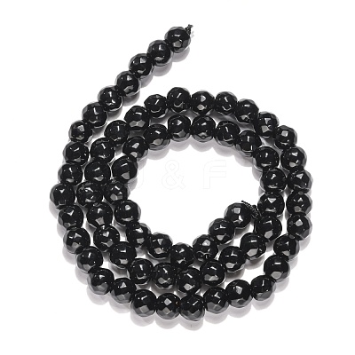 Black Stone Beads Strands G-I087-6mm-1
