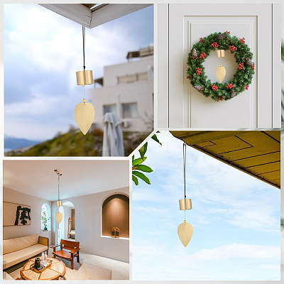 Brass Bell Pendants HJEW-WH20816-010G-D-1