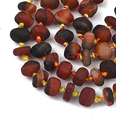Natural Banded Agate Beads Strands GG-T001-06-1