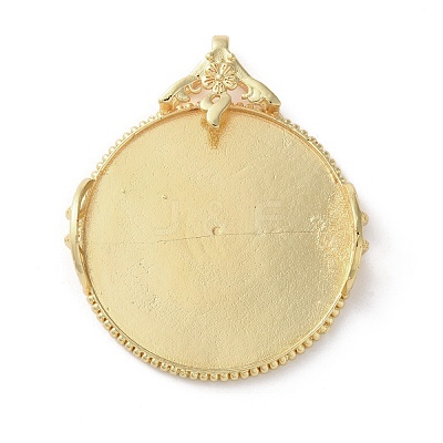 Brass Pendant Cabochon Settings KK-R215-02G-1