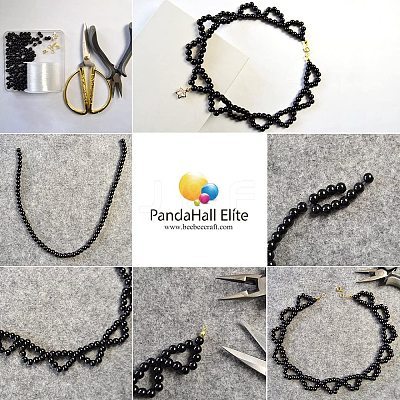 5 Strands Baking Paint Pearlized Glass Pearl Round Bead Strands HY-PH0002-22-B-1