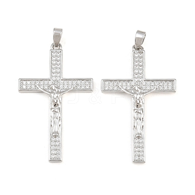 Easter Brass Micro Pave Clear Cubic Zirconia Pendants CU-CBABDE1-03P-1
