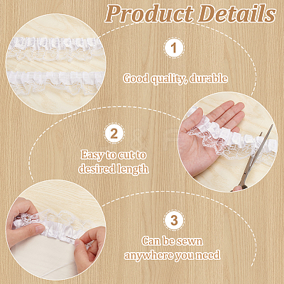 7.7~8M Stain Flower Lace Ribbon OCOR-FG0002-35A-1