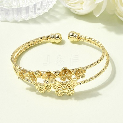 Brass Cuff Bangles BJEW-F526-03G-1