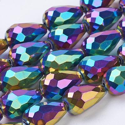 Electroplate Glass Beads Strands EGLA-D017-15x10mm-4-1