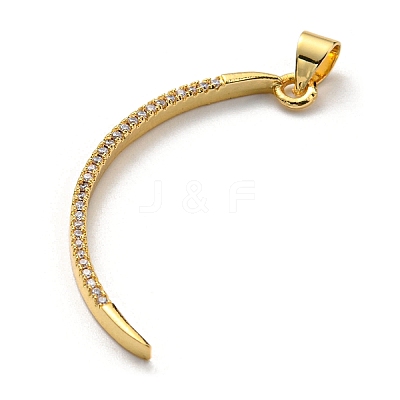 Brass with Cubic Zirconia Pendants KK-K341-32G-01-1
