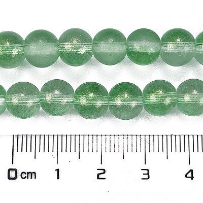Frosted Transparent Glass Bead Strands GLAA-P065-8mm-04-1