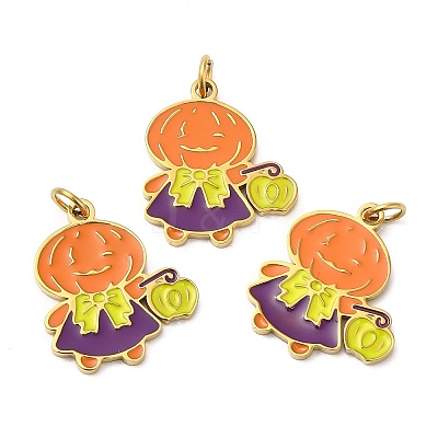 Halloween Ion Plating(IP) 304 Stainless Steel Pendants STAS-D066-05G-1
