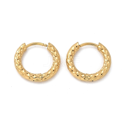 Ion Plating(IP) 304 Stainless Steel Grooved Hoop Earrings EJEW-M218-01A-G-1