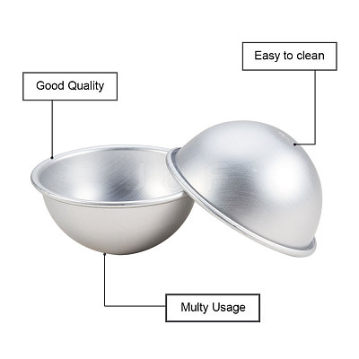 BENECREAT Aluminum Alloy Bath Bomb Molds DIY-BC0007-01-1