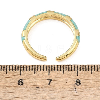 Brass Open Cuff Rings for Women RJEW-K305-03D-G-1
