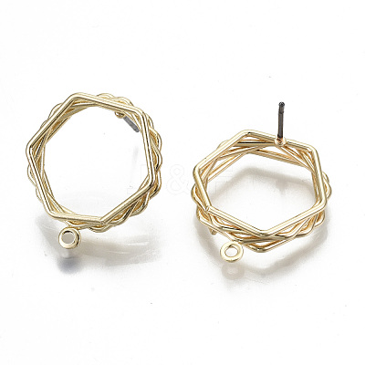 Alloy Stud Earring Findings PALLOY-N155-57B-01-NR-1